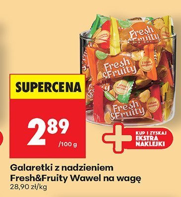 Galaretki z nadzieniem Fresh&Fruity Wawel na wagę promocja w Biedronka