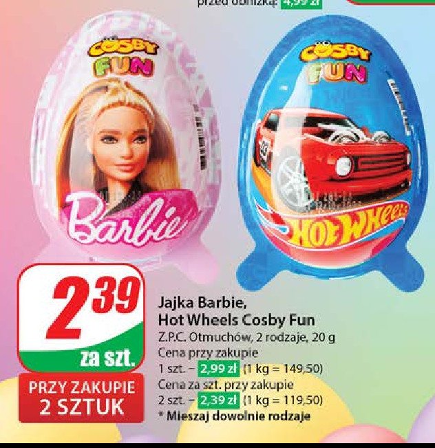 Ajko niespodzianka barbie Cosby fun promocja w Dino