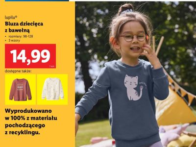 Bluza dziecięca z bawełną Lupilu promocja w Lidl