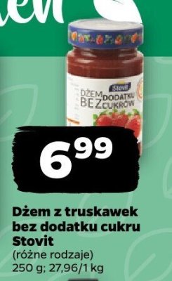 Dżem z truskawek bez dodatku cukru Stovit (różne rodzaje) promocja w Netto