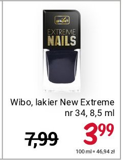 Lakier do paznokci nr 34 Wibo extreme nails promocja