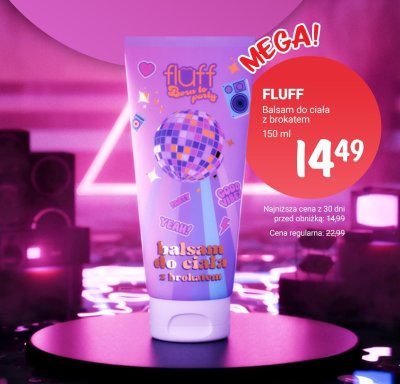 Balsam do ciała FLUFF z brokatem promocja w Rossmann