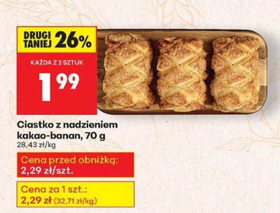 Ciastko z nadzieniem kakao-banan promocja w Biedronka