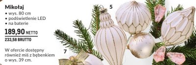 Bombka dekoracja świąteczna różne kształty i wzory śr. 8 cm promocja w Makro