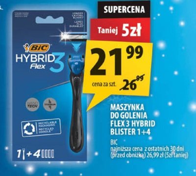 Maszynka do golenia Bic Flex 3 Hybrid Blister 1+4 promocja w Arhelan