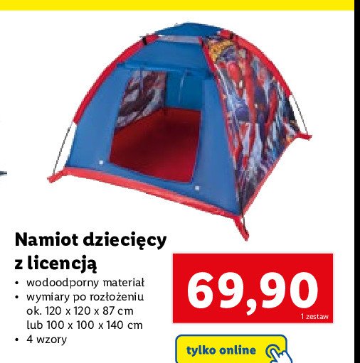 Namiot spiderman 100 x 100 x 140 cm promocja