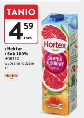 Nektar HORTEX wybrane rodzaje 1 l grejpfrut rubinowy promocja w Intermarche