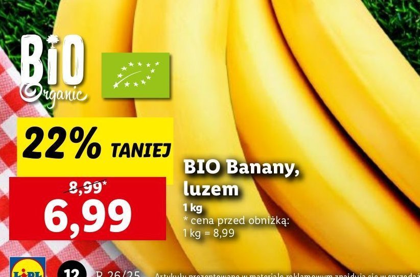 Banany bio promocja w Selgros