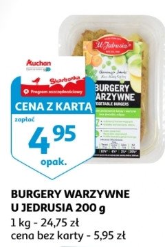 Burgery warzywne U jędrusia promocja