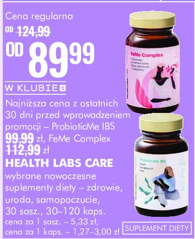 Suplement diety probioticme ibs Health labs care promocja