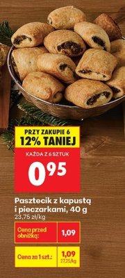 Pasztecik z kapustą i pieczarkami promocja w Biedronka