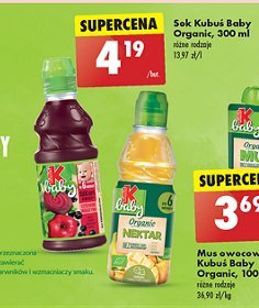 Sok jabłko-burak KUBUŚ BABY ORGANIC promocja