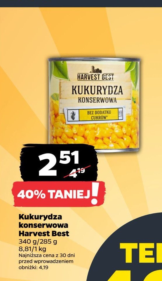 Kukurydza konserwowa Harvest best promocja