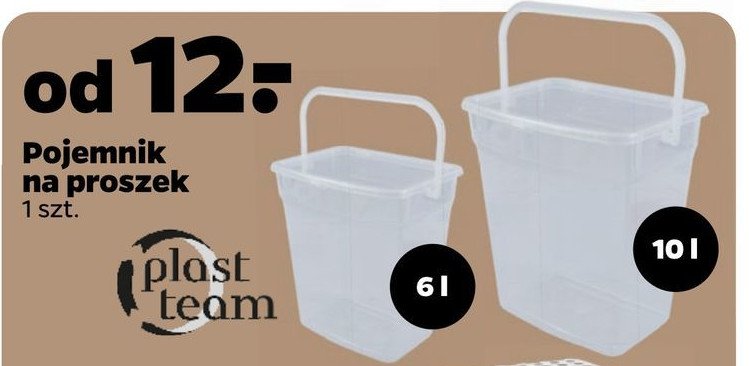 Pojemnik na proszek 10 l Plast team promocja