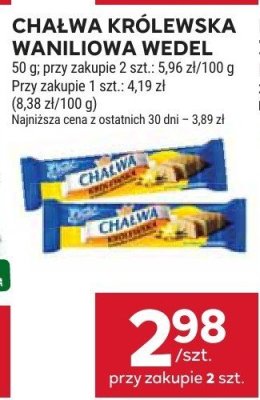 Chałwa Królewska Wedel waniliowa promocja w Stokrotka