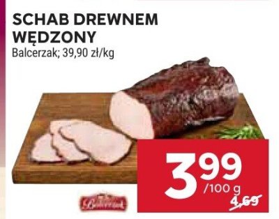 Schab drewnem wędzony Balcerzak promocja w Stokrotka