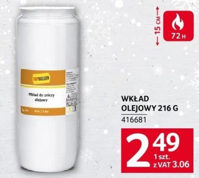 Wkład olejowy 216 g promocja w Selgros