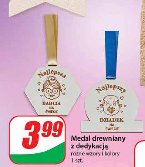 Medal drewniany z dedykacją promocja