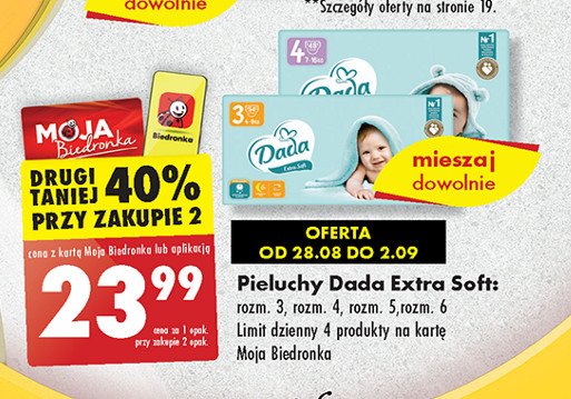 Pieluchy 5 junior Dada extra soft promocja