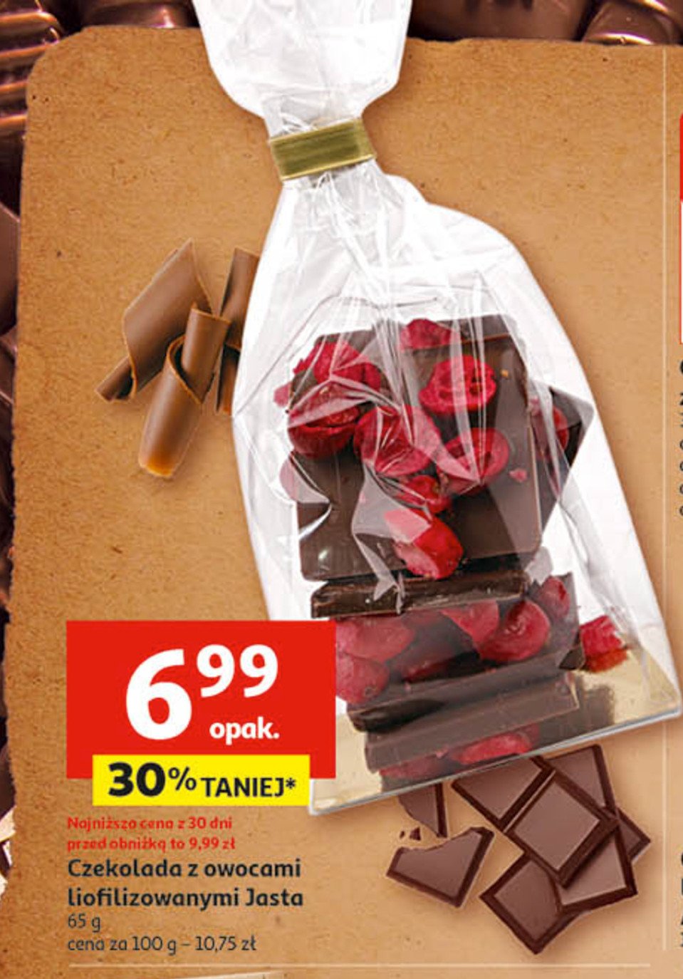 Czekolada z owocami liofilizowanymi JASTA SWEETS promocja