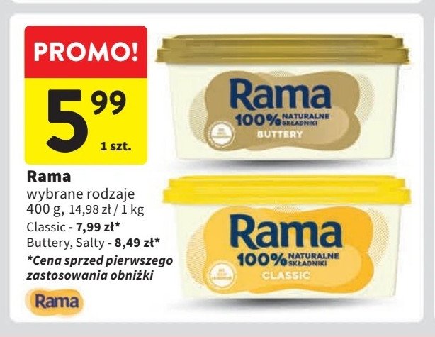 Margaryna Rama buttery promocja