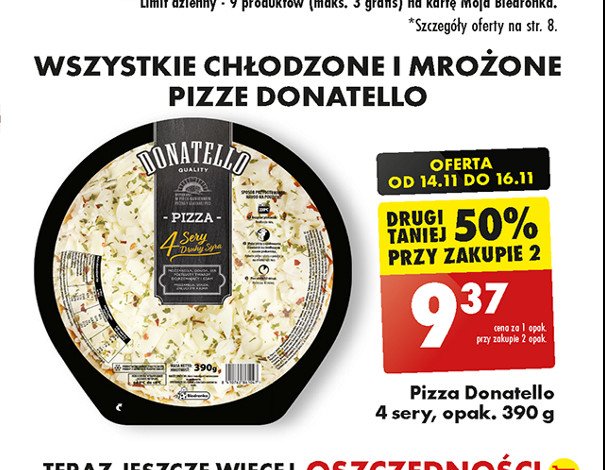 Pizza 4 sery Donatello pizza promocja