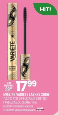 Tusz EVELINE VARIETE LASHES SHOW promocja w Drogerie Natura