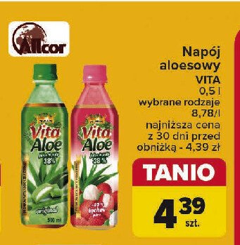 Napój aloesowy lychee Vita aloe promocja