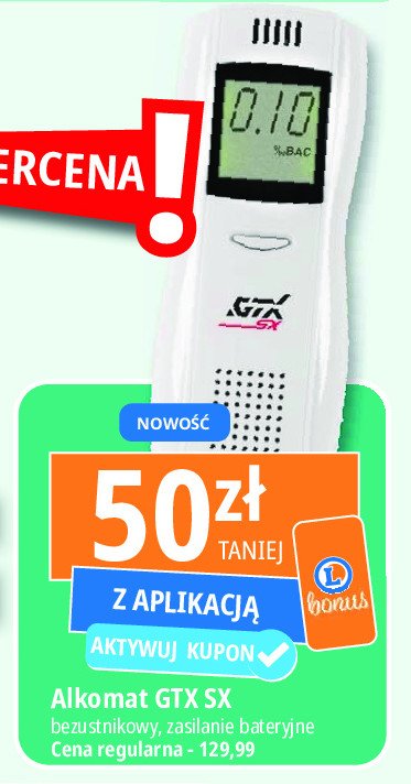 Alkomat Gtx sx promocja