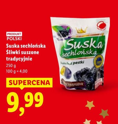 Śliwki suszona tradycyjnie promocja w Lidl