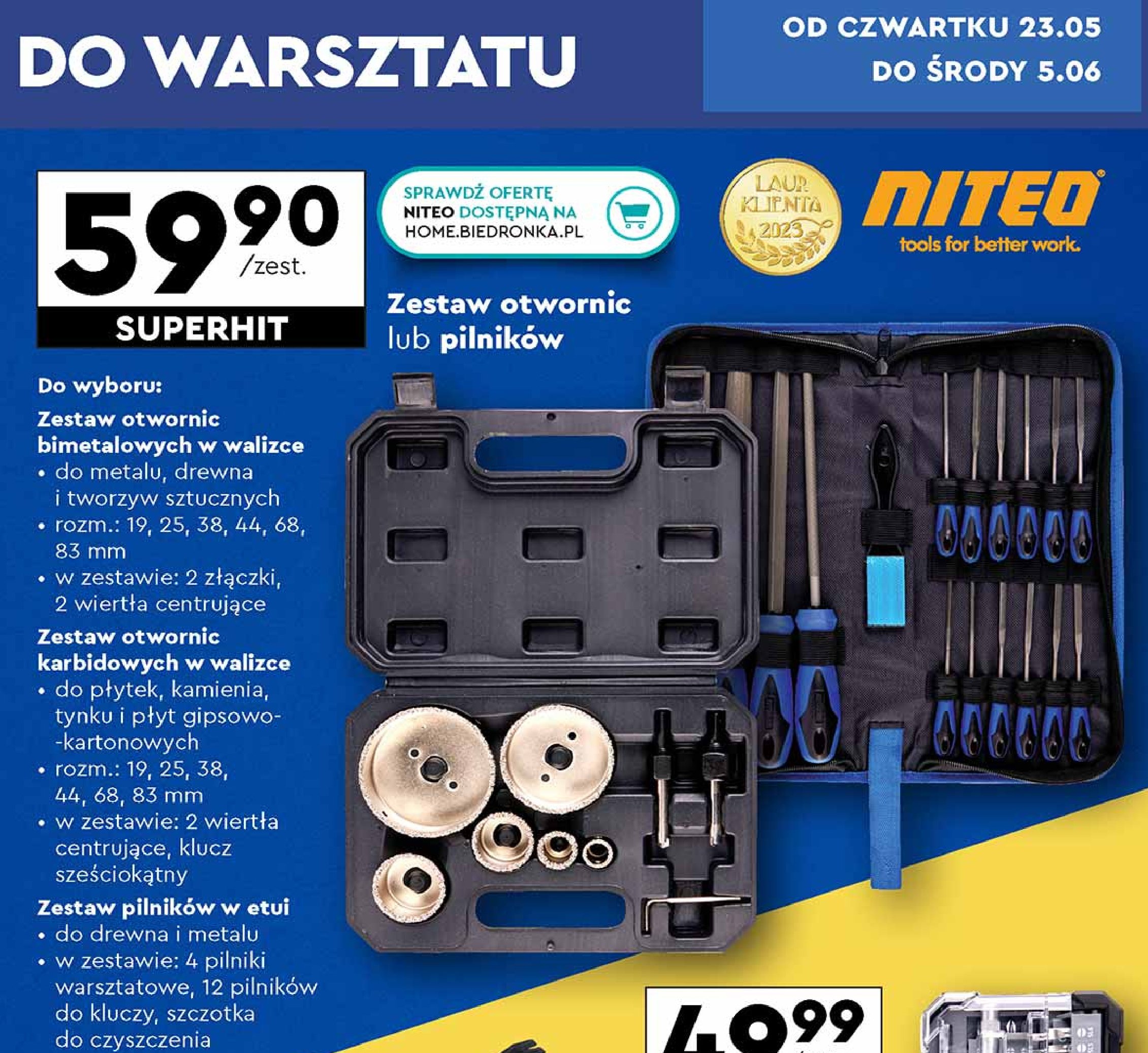 Zestaw pilników w etui Niteo tools promocja