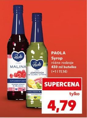 Syrop cytryna guava kiwi Paola lemoniada promocja