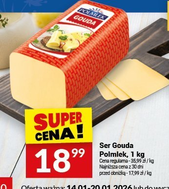 Ser Gouda Polmlek, 1 kg promocja w Twój Market