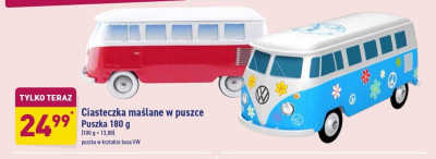 Ciastka ma艣lane w puszce w kszta艂cie busa vw promocja