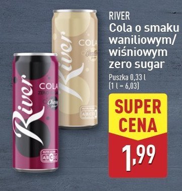 Napój cola zero wiśnia River promocja