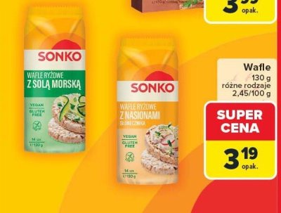 Wafle, różne rodzaje Sonko promocja w Carrefour