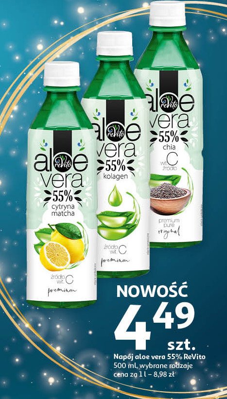 Napój aloesowy z kolagenem REVITO ALOE VERA promocja w Auchan