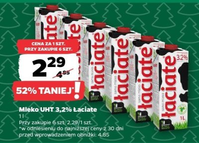 Mleko UHT 3,2% Łaciate promocja w Netto