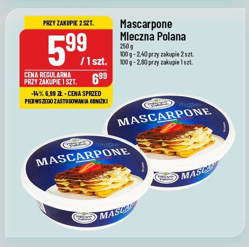 Ser mascarpone Mleczna polana promocja