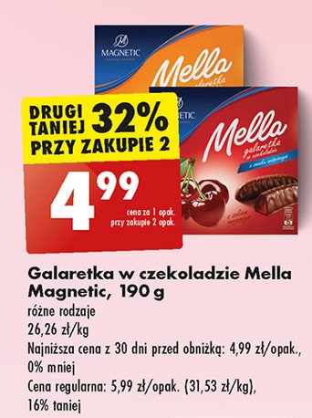 Galaretka w czekoladzie pomarańczowa Magnetic mella promocja