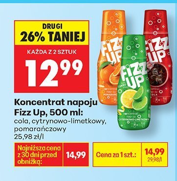 Koncentrat napoju Fizzup pomarańczowy promocja w Biedronka