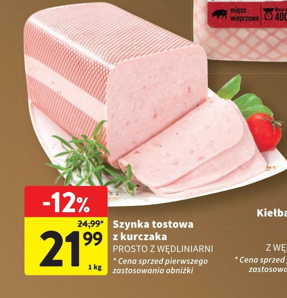 Szynka tostowa z kurcząt Prosto z wędliniarni promocja w Intermarche