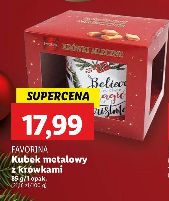 Kubek metalowy z krówkami Favorina promocja