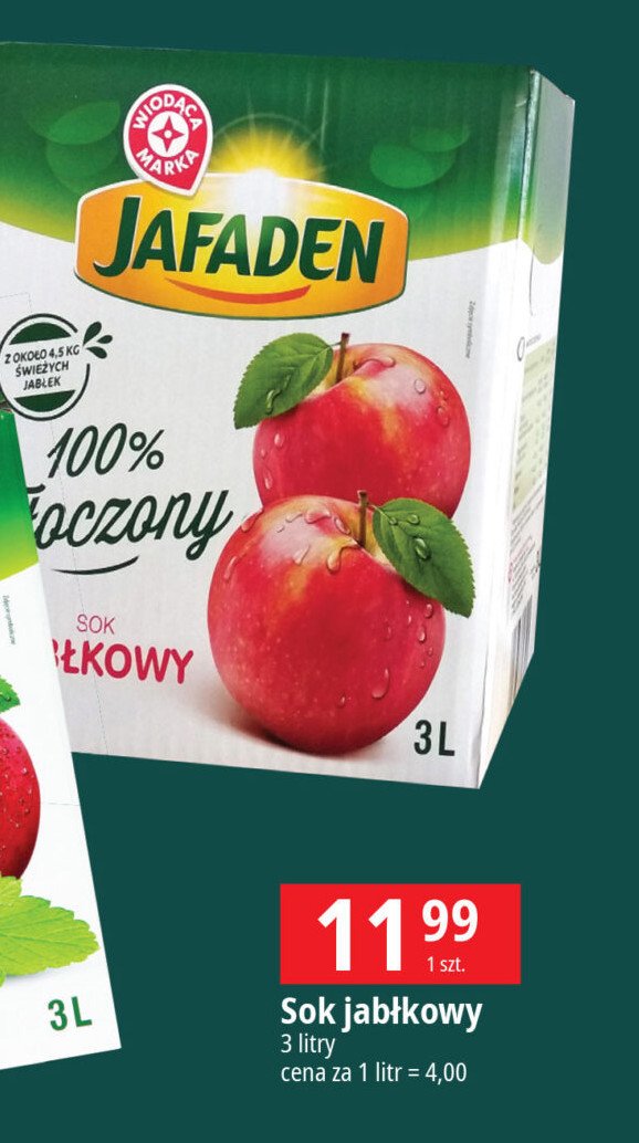 Sok jabłkowy 100% Wiodąca marka jafaden promocja