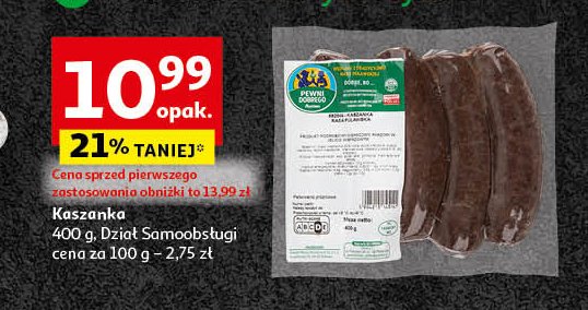 Kaszanka wieprzowa Auchan pewni dobrego promocja