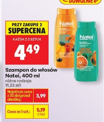 Szampon do włosów Natei, 400 ml promocja w Biedronka