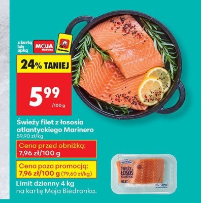Świeży filet z łososia atlantyckiego  promocja w Biedronka