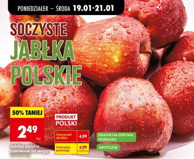Jabłko polskie czerwone na wagę promocja w Biedronka