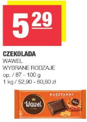 Czekolada WAWEL wybrane rodzaje promocja w SPAR