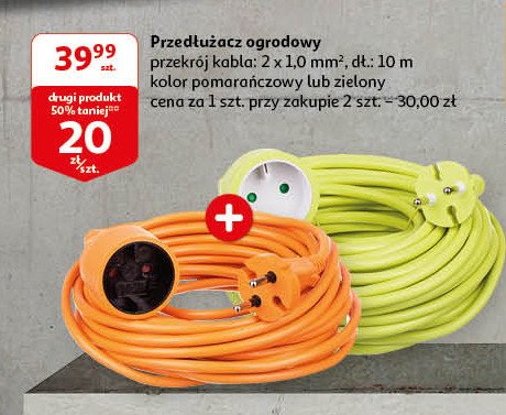 Przedłużacz ogrodowy 10 m zielony promocja
